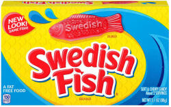 Svéd hal Swedish Fish mini puha, rágós, gyümölcsös ízű cukorkák, 88 g (8892)