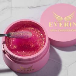 Everin Gel Autonivelant Everin New Obsession Chic Cheers 50gr - Gel Roz cu Sclipici (NO-CC)