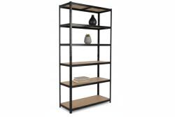 MAMUTEX Lakkozott fém állvány Mamutex Standard 220x120x60 cm - 6 polc, teherbírás 1050 kg, fekete