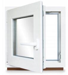 HOMEDOORS Pvc ablak 600x500 mm 60x50 cm Ru Balos Nyitható-Dönthető Fehér Műanyag (Okno RU Lewe 600x500)