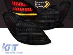  LED tuning hátsó lámpa szett Mercedes C-osztály W205 sedan 2014-2021, piros-füstölt, dinamikus indexszel, bal és jobb (ABMETX6010264)