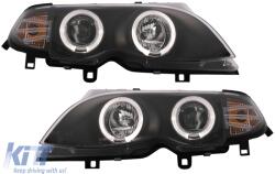 KITT Lightning Fényszóró LED Angel Eye BMW E46 Facelift Limousine Touring (2001-2005), Fekete (HLBME46FLB)