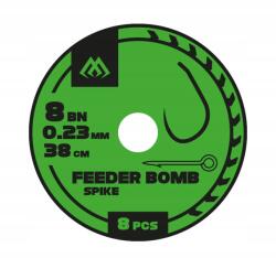 Mikado Feeder Bomb Tű Horog Sorjamentes No. 14 damil: 0.18mm/38cm op (HFB805BI-14)