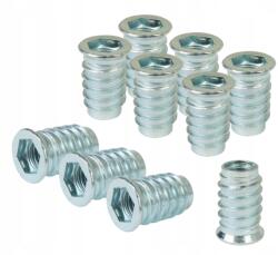  40PCS Csavaros muff 25mm bútorfához Ezüst (Mufa)