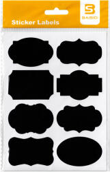  Etichete autocolante negre, 57x32 mm, Baisidi, 32 buc/set