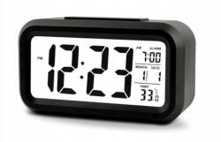 Rossner Fekete Elektronikus Óra Led Ébresztőóra LCD (B3789)