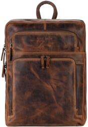 Greenburry Rucsac unisex piele naturala maro antichizat 32 x 41 x 11 cm, Project 1 Vintage, Greenburry