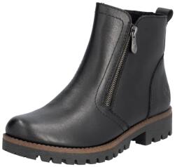 Rieker Botine dama din piele naturala, Rieker 78556-00, negru