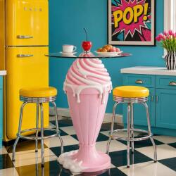 IV Interior Concept Masuta bistro stil pop art modern SWEET SOCIETY 90cm roz (A-70100 VC) Masa de cafea