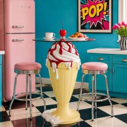 IV Interior Concept Masuta bistro stil pop art modern SWEET SOCIETY 90cm galben (A-70098 VC) Masa de cafea