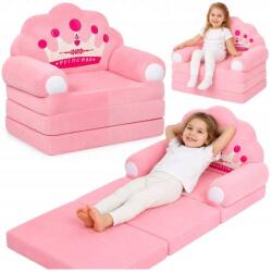 LEAN Toys Kinyitható fotel, kanapé, dívány, 2 az 1-ben, koronával (5905991099178)