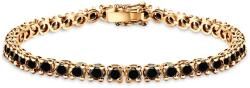 SAVICKI Brățară tennis din aur 585 cu diamante negre 5.280 ct 4, 5 mm 18 cm