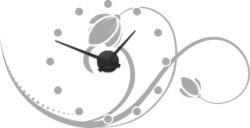 4 Decor Sticker Ceas de Perete Floare pe Val