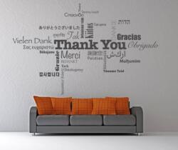 4 Decor Sticker Multumesc in 30 de limbi - beestick-deco - 120,00 RON