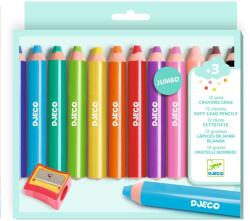 DJECO Set 12 creioane colorate cu ascuțitoare Djeco (DJ00971)