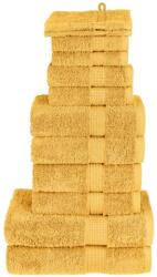 vidaXL Set de prosoape premium SOLUND, 12 piese, auriu, 600 g/m2 GartenMobel Dekor (137576) Prosop