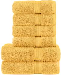 vidaXL Set de prosoape premium SOLUND, 6 piese, auriu, 600 g/m2 GartenMobel Dekor (137559) Prosop