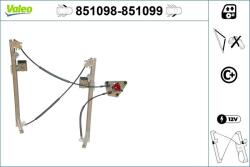 VALEO Mecanism actionare geam VALEO 851099 (851099)