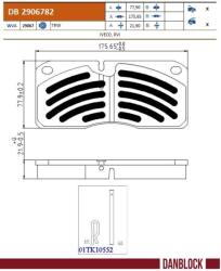 DANBLOCK set placute frana, frana disc DANBLOCK DB 2906782 (DB 2906782)