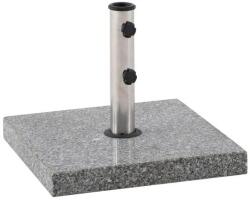 Naterial Suport umbrela terasa Naterial, granit/otel, 45 x 45 cm, H 36 cm, 30 kg, Gri