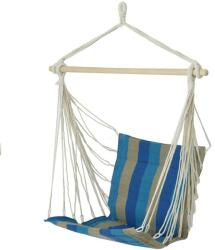 Naterial Hamac tip scaun naterial, textil, Albastru-Gri
