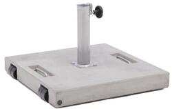 Naterial Suport umbrela terasa Naterial, cu roti, beton, 50 kg, 57 x 57 cm, H 7 cm, Gri