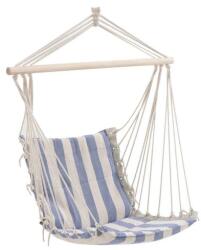 Naterial Hamac tip scaun Naterial, textil, 90 x 110 cm, Alb/Albastru
