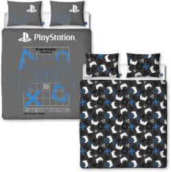 Playstation Set de lenjerie de pat PlayStation, gri, reversibil, 200x200 cm (33534695) Lenjerie de pat
