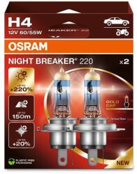 OSRAM Lampa Halogen H4 OSRAM NIGHT BREAKER 220, 220 Luminozitate, 150m Fascicul (89765734)
