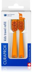 CURAPROX Kids Travel refill tartalék kefék fogkefére Orange 2 db