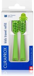 CURAPROX Kids Travel refill tartalék kefék fogkefére Green 2 db