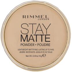 Rimmel London Stay Matte Long Lasting Pressed Powder 14 g nuanță 001 Transparent
