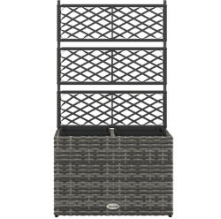 Outsunny Pat de Flori Autoportant cu Două Cutii pentru Plante, Ideal pentru Grădină, Design Modern, 57x30x107cm, Mixt Gri | Aosom Romania (867-187V00GG)