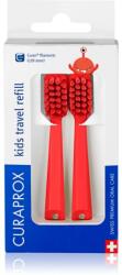 CURAPROX Kids Travel refill tartalék kefék fogkefére Red 2 db