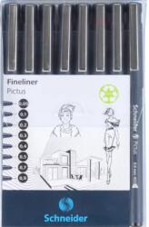 Schneider Liner pt desen tehnic SCHNEIDER Pictus, varf fetru (0.05/0.1/0.2/0.3/0.4/0.5/0.7/0.9mm), 8buc/set-ne (S-197598)