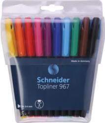Schneider Liner SCHNEIDER 967, varf fetru 0.4mm, 10 culori/set - (N, R, A, V, Vi, Roz, G, P, M, Bleu) (S-196790) - forit