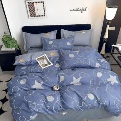Johnny Home Set de pat Johnny Home - S18484, 6 piese, reversibil, 180 x 200 cm, albastru/gri (S18484) Lenjerie de pat