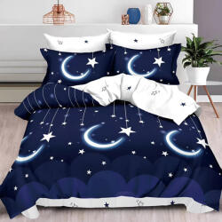 Johnny Home Set de pat Johnny Home - S18965, 6 piese, reversibil, 180 x 200 cm, albastru închis (S18965) Lenjerie de pat