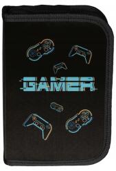 PASO Penar cu rechizite Paso Gamer - 1 fermoar și 2 clapete (PP26GM-P001BW) Penar