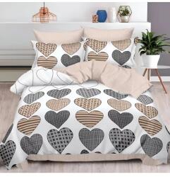 Johnny Home Set de pat Johnny Home - S18526, 6 piese, reversibil, 180 x 200 cm, alb/bej (S18526) Lenjerie de pat
