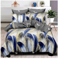 Johnny Home Set de pat Johnny Home - S14747, 6 piese, reversibil, 180 x 200 cm, albastru/gri (S14747) Lenjerie de pat