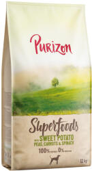 Purizon 12kg Purizon Superfoods Veggie édesburgonya borsóval, sárgarépával & spenóttal száraz kutyatáp