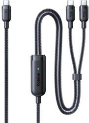 Baseus Cablu Baseus Flash 4 140W 2-in-1 Fast Charging USB-C, 1.5m, Negru (E0426X00) - vexio