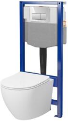 Cersanit Essentials set vas cu capac și cadru cu buton S4003-049 (S4003049)