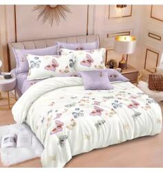 Johnny Home Set de lenjerie de pat Johnny Home - S18910 6 piese, reversibil, 180 x 200 cm, alb și lila deschis (S18910) Lenjerie de pat