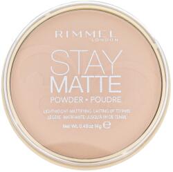 Rimmel London Stay Matte Long Lasting Pressed Powder 14 g árnyék 005 Silky Beige