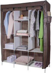 HomeLife Dulap textil cu rafturi XXL, maro