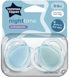 Tommee Tippee Tommee Tippee: Night Time 2 db-os fluoreszkáló ortodontikus cumi szett több változatban (0-6 hó) (TTP43338095) - innotechshop