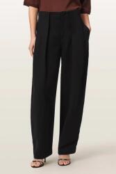 AllSaints pantaloni wide leg pentru femei cu amestec de in PHI 9BY2-SPDZ0I_99X (W029TF)