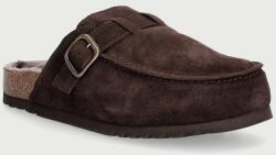 Scholl șlapi pentru bărbați din piele întoarsă DAKOTA FUR 9BY2-KLDZNB_89X (F014601019)
